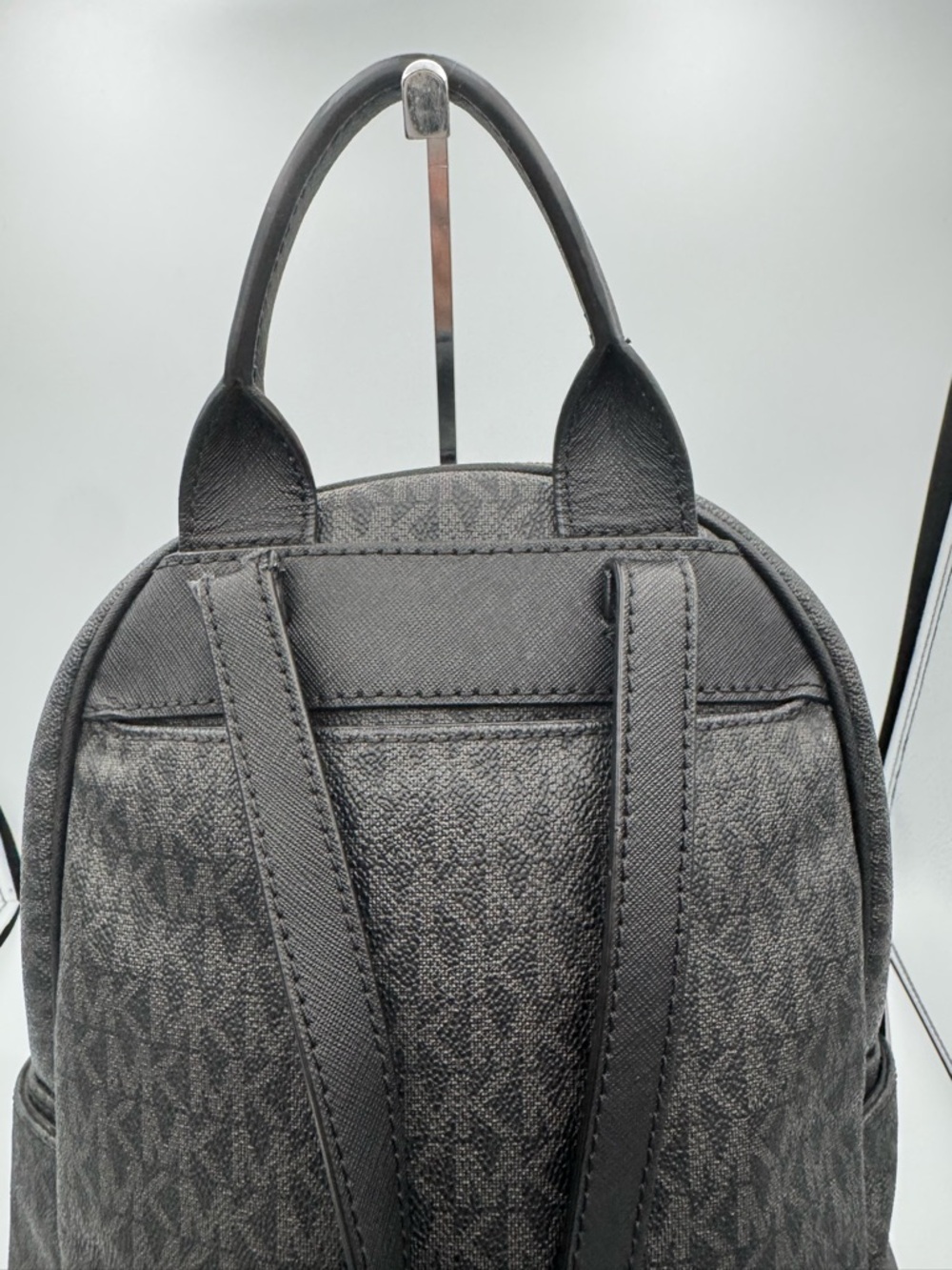 Michael Kors Black Signature Logo Mini Backpack with Floral Stud Accents - Picture 6 of 7
